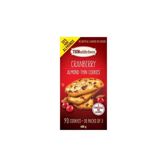THINaddictives Cranberry Almond Thin Cookies