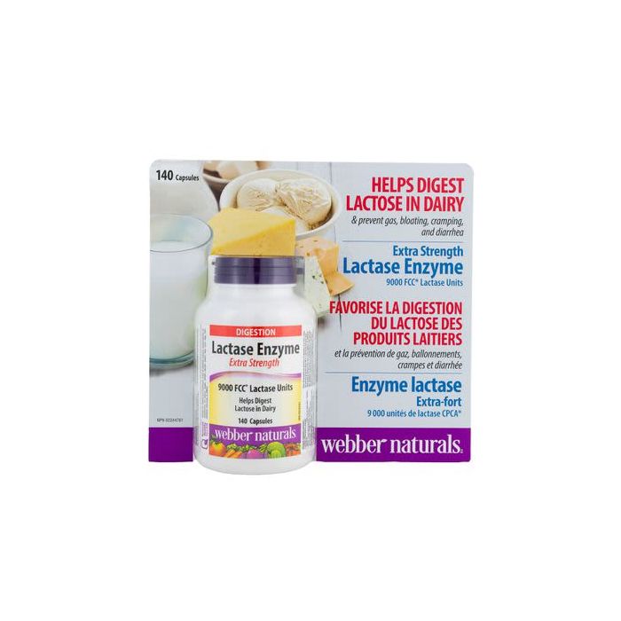 Webber Naturals Lactase Enzyme Dairy Digestion Supplement Webber Naturals Lactase Enzyme Dairy Digestion Supplement