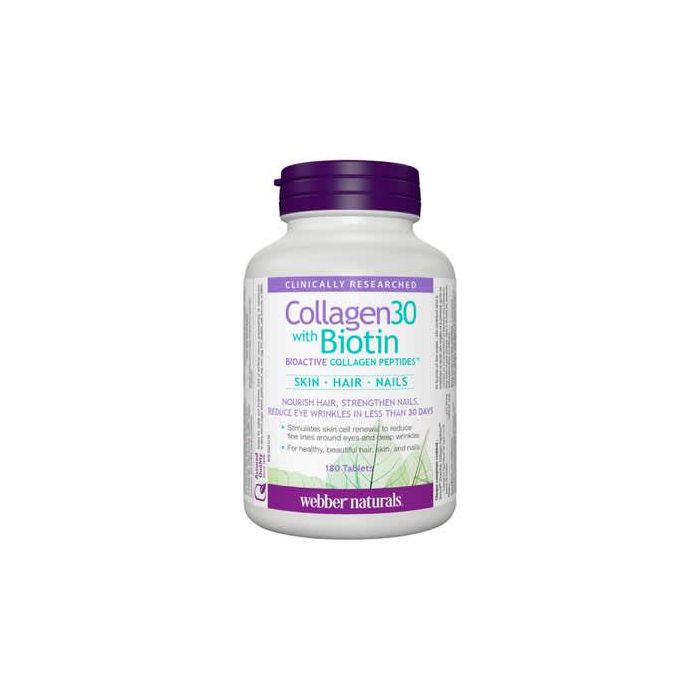 Webber Naturals Collagen30 With Biotin Bioactive Collagen Tablets