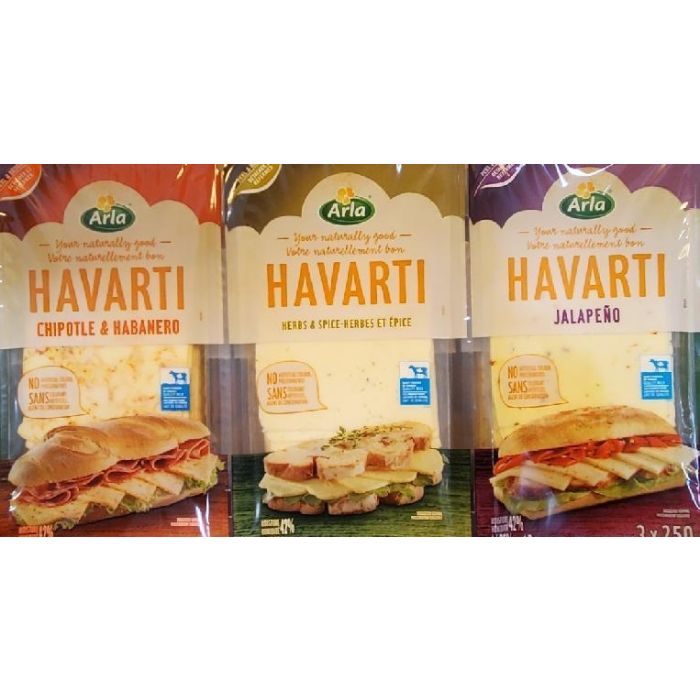 Arla Havarti Variety Pack 3 x 250g
