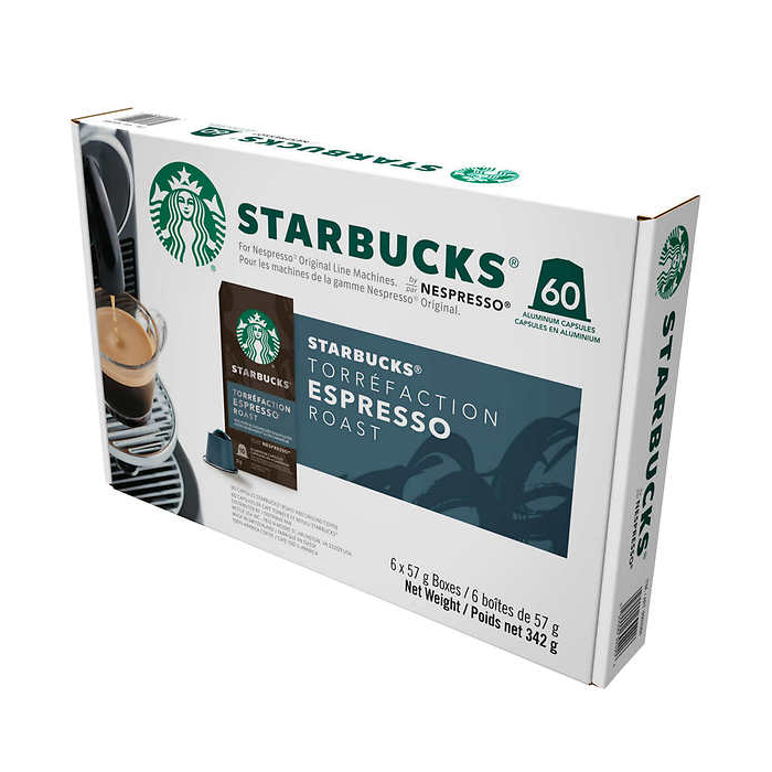 Starbucks by Nespresso Espresso Single Serve Capsules 60-count