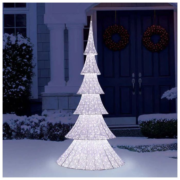 8’ Holiday Glitter Tree With Lights