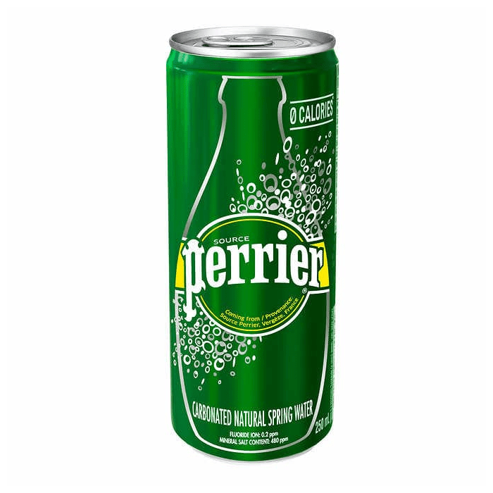 Perrier Carbonated Natural Spring Water Slim Cans 35 x 250 mL