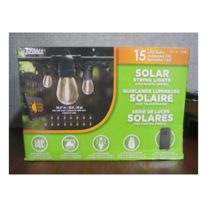 Sunforce 15 LED Solar String Lights with Remote Control