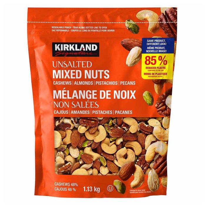 Kirkland Signature Unsalted Mixed Nuts 1.13kg