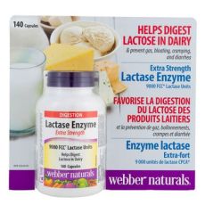 Webber Naturals Lactase Enzyme Dairy Digestion Supplement