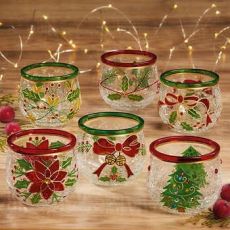 6-piece Glass Candle Holder Set