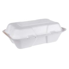 iEco Hinged Bagasse Containers 6 in × 9 in 2 packs of 50
