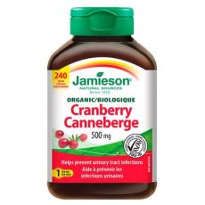 Jamieson 500mg Organic Cranberry Vegan Capsules