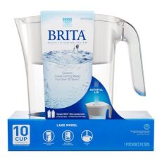 Brita 10-Cup Lake Model Pitcher With Two Filters